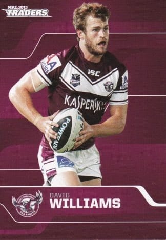 2013 NRL Traders Common Card - Base 072 David Williams Manly Sea Eagles