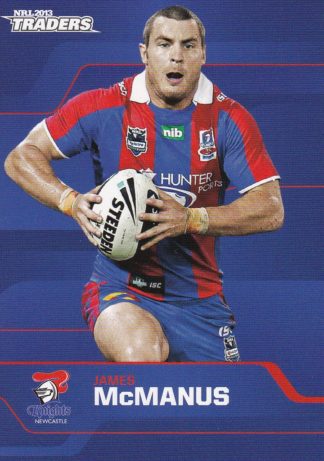 2013 NRL Traders Common Card - Base 091 James McManus Newcastle Knights