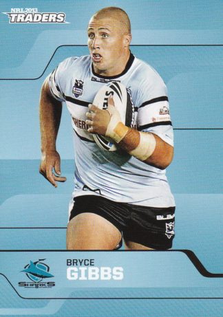 2013 NRL Traders Common Card - Base 127 Bryce Gibbs Cronulla Sharks