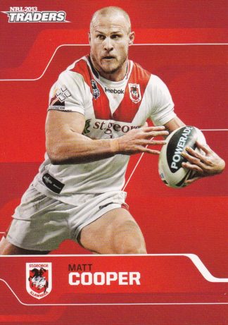 2013 NRL Traders Common Card - Base 145 Matt Cooper St George Dragons