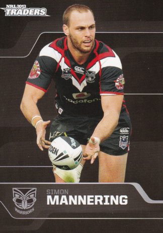 2013 NRL Traders Common Card - Base 175 Simon Mannering Warriors