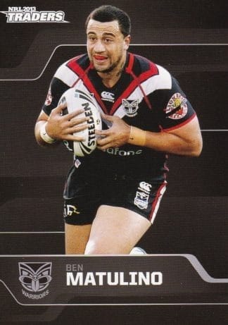 2013 NRL Traders Common Card - Base 177 Ben Matulino Warriors