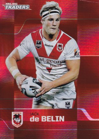 2013 NRL Traders Parallel - PS147 Jack De Belin St George Dragons