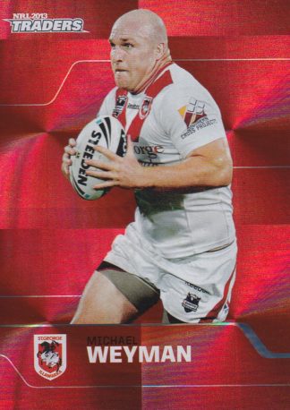 2013 NRL Traders Parallel - PS156 Michael Weyman St George Dragons
