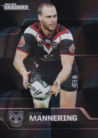 2013 NRL Traders Parallel - PS175 Simon Mannering Warriors