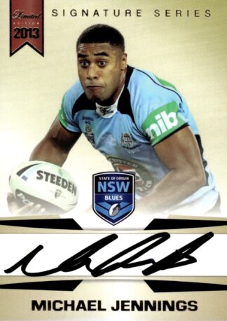 2013 NRL Limited Edition Signature Series - SS2 Michael Jennings NSW State Of Origin