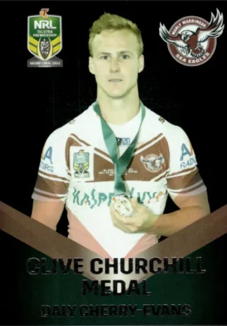The NRL Trading Card Specialists 5 2013 Clive Churchill Medal Card - CC01 Daly Cherry-Evans Manly Sea Eagles