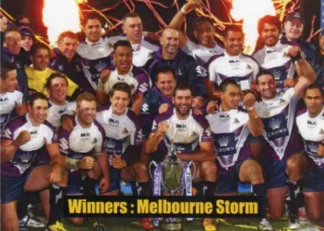 The NRL Trading Card Specialists 9 2013 World Cup Challenge - Card 32 Melbourne Storm Winners