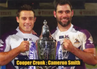 The NRL Trading Card Specialists 8 2013 World Cup Challenge - Card 33 Cooper Cronk & Cameron Smith