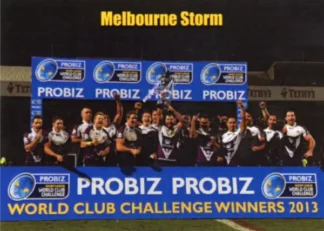 The NRL Trading Card Specialists 6 2013 World Cup Challenge - Card 35 Melbourne Storm Team Photo