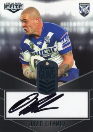 2014 NRL Elite Young Guns Signature - YG02 David Klemmer Canterbury Bulldogs