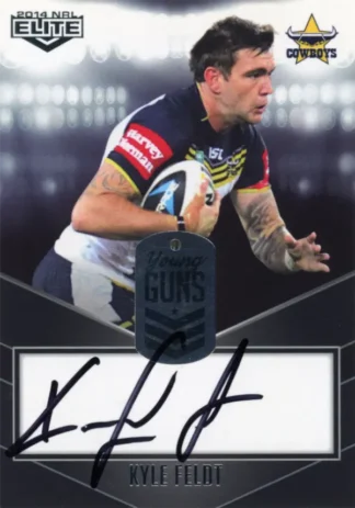 2014 NRL Elite Young Guns Signature - YG04 Kyle Feldt North Qld Cowboys