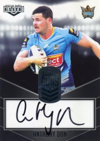 2014 NRL Elite Young Guns Signature - YG05 Anthony Don Gold Coast Titans