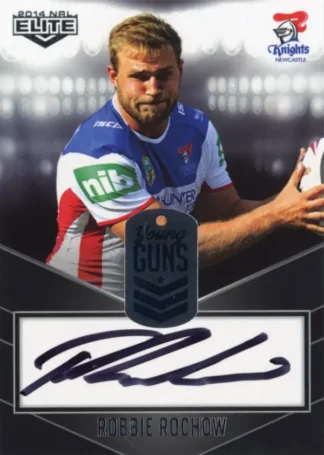 2014 NRL Elite Young Guns Signature - YG08 Robbie Rochow Newcastle Knights
