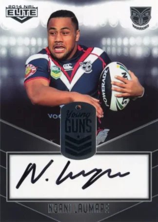 2014 NRL Elite Young Guns Signature - YG15 Ngani Laumape Warriors