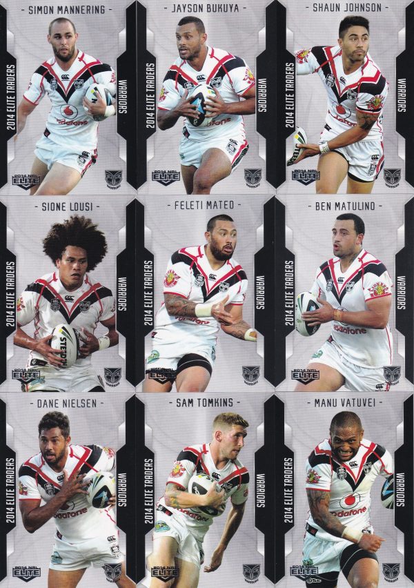 2014 NRL Elite Base Team Set - Warriors