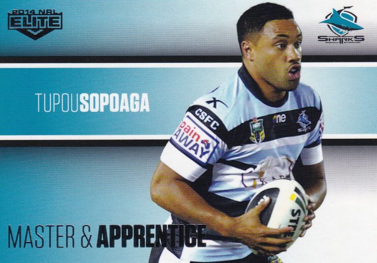 2014 NRL Elite Master & Apprentice - MA22 Tupou Sopoaga Cronulla Sharks