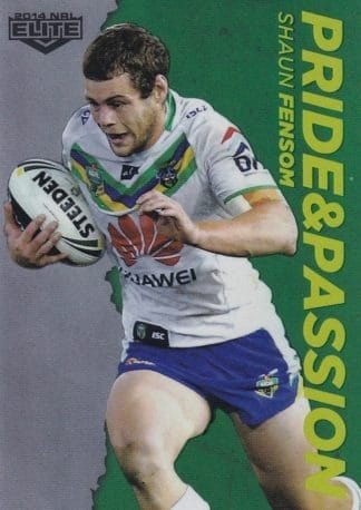 2014 NRL Elite Pride & Passion - PP08 Shaun Fensom Canberra Raiders