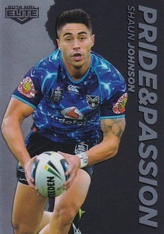 2014 NRL Elite Pride & Passion - PP43 Shaun Johnson Warriors