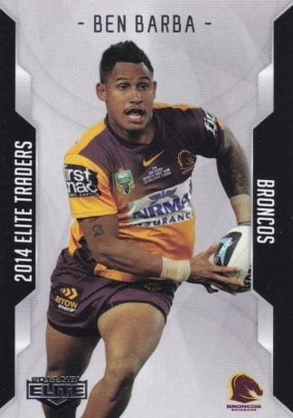 2014 NRL Elite Common Card - Base 003 Ben Barba Brisbane Broncos