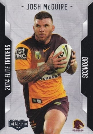2014 NRL Elite Common Card - Base 008 Josh Mcguire Brisbane Broncos