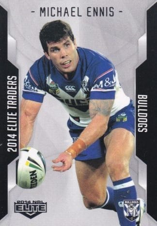 2014 NRL Elite Common Card - Base 010 Michael Ennis Canterbury Bulldogs