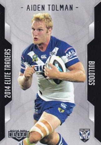 2014 NRL Elite Common Card - Base 017 Aiden Tolman Canterbury Bulldogs