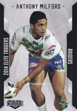 2014 NRL Elite Common Card - Base 024 Anthony Milford Canberra Raiders