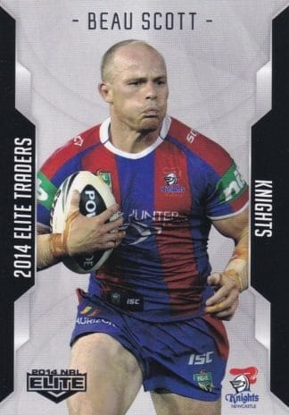 2014 NRL Elite Common Card - Base 071 Beau Scott Newcastle Knights