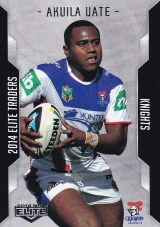 2014 NRL Elite Common Card - Base 072 Akuila Uate Newcastle Knights