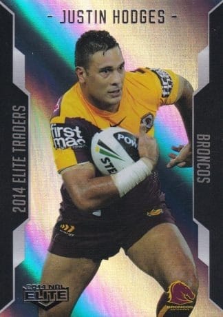 2014 NRL Elite Silver Parallels - P001 Justin Hodges Brisbane Broncos