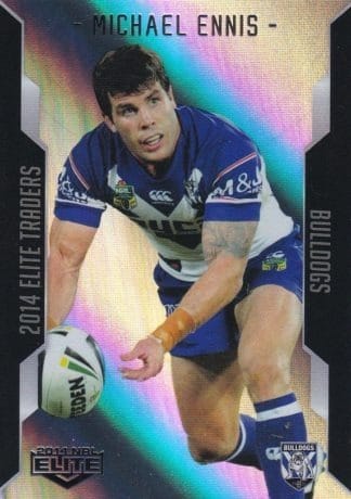 2014 NRL Elite Silver Parallels - P010 Michael Ennis Canterbury Bulldogs