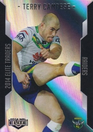 2014 NRL Elite Silver Parallels - P019 Terry Campese Canberra Raiders