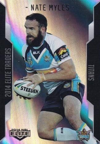 2014 NRL Elite Silver Parallels - P038 Nate Myles Gold Coast Titans