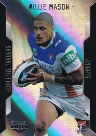 2014 NRL Elite Silver Parallels - P069 Willie Mason Newcastle Knights