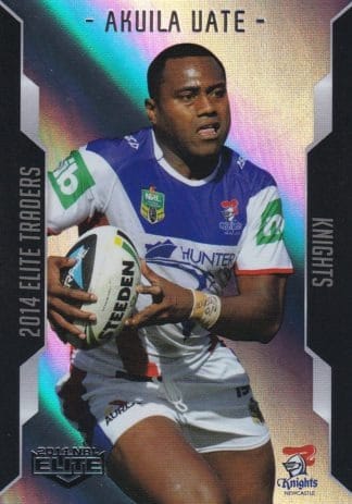 2014 NRL Elite Silver Parallels - P072 Akuila Uate Newcastle Knights