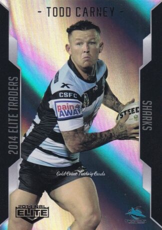 2014 NRL Elite Silver Parallels - P092 Todd Carney Cronulla Sharks