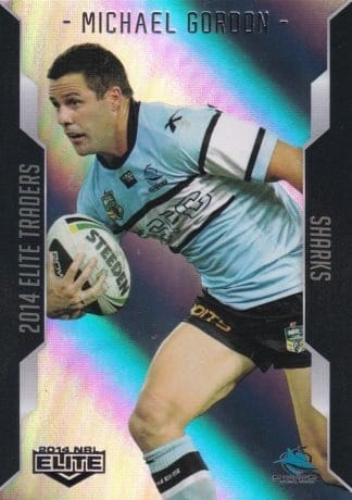 2014 NRL Elite Silver Parallels - P094 Michael Gordon Cronulla Sharks