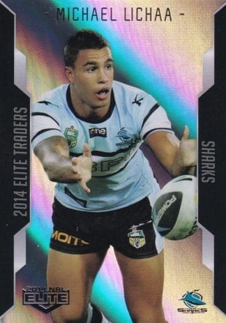 2014 NRL Elite Silver Parallels - P097 Michael Lichaa Cronulla Sharks