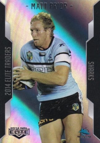 2014 NRL Elite Silver Parallels - P098 Matt Prior Cronulla Sharks