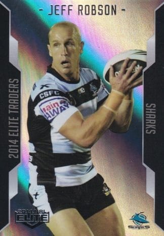 2014 NRL Elite Silver Parallels - P099 Jeff Robson Cronulla Sharks