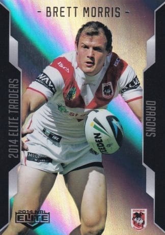 2014 NRL Elite Silver Parallels - P114 Brett Morris St George Dragons