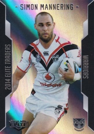 2014 NRL Elite Silver Parallels - P127 Simon Mannering Warriors