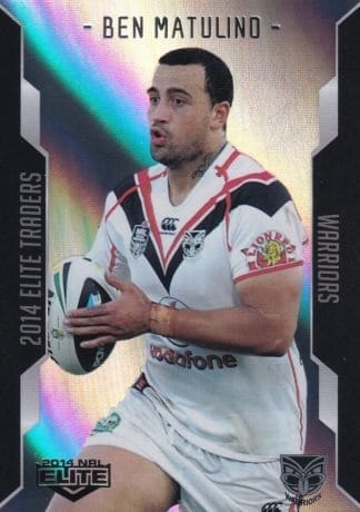 2014 NRL Elite Silver Parallels - P132 Ben Matulino Warriors