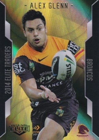 2014 NRL Elite Gold Parallel - SP005 Alex Glenn Brisbane Broncos