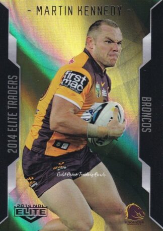 2014 NRL Elite Gold Parallel - SP006 Martin Kennedy Brisbane Broncos