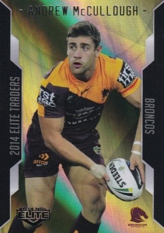 2014 NRL Elite Gold Parallel - SP007 Andrew McCullough Brisbane Broncos