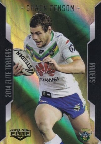 2014 NRL Elite Gold Parallel - SP021 Shaun Fensom Canberra Raiders