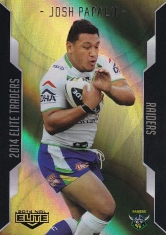 2014 NRL Elite Gold Parallel - SP025 Josh Papalii Canberra Raiders
