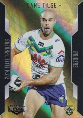 2014 NRL Elite Gold Parallel - SP026 Dane Tilse Canberra Raiders